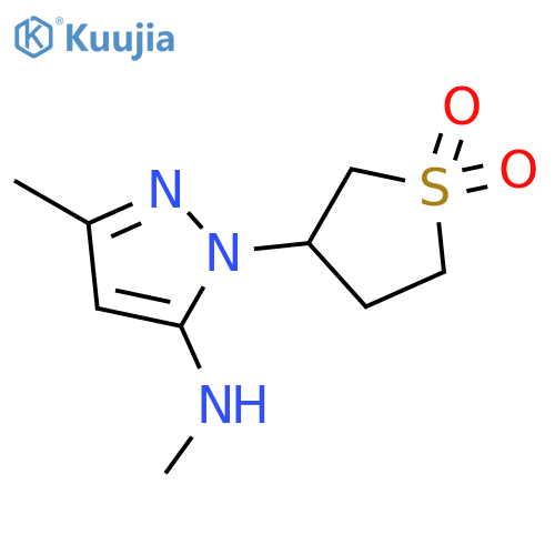 1H-Pyrazol-5-amine, N,3-dimethyl-1-(tetrahydro-1,1-dioxido-3-thienyl)- structure
