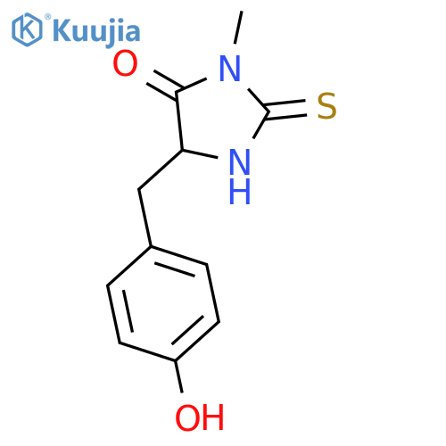 4-Imidazolidinone, 5-[(4-hydroxyphenyl)methyl]-3-methyl-2-thioxo-, (±)- structure