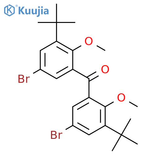 Methanone, bis[5-bromo-3-(1,1-dimethylethyl)-2-methoxyphenyl]- structure