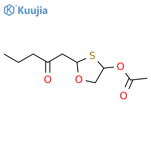 2-(2-Oxopentyl)-1,3-oxathiolan-4-yl acetate structure