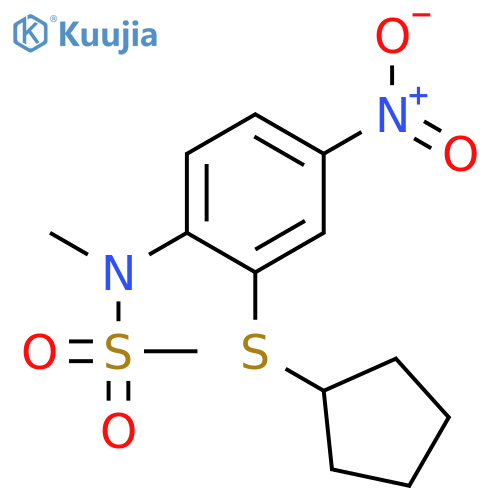 Methanesulfonamide, N-[2-(cyclopentylthio)-4-nitrophenyl]-N-methyl- structure