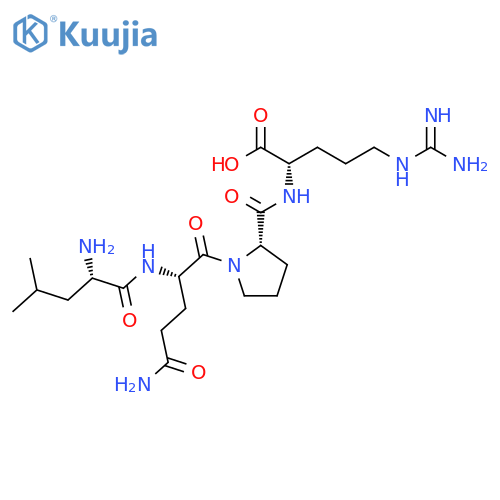 L-Arginine, N2-[1-(N2-L-leucyl-L-glutaminyl)-L-prolyl]- structure