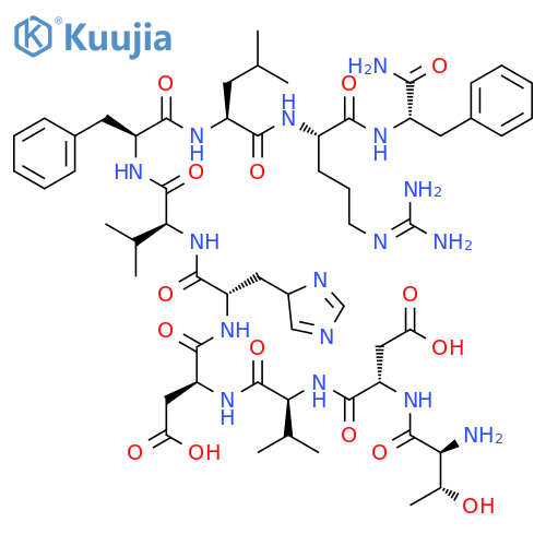 L-Phenylalaninamide,L-threonyl-L-a-aspartyl-L-valyl-L-a-aspartyl-L-histidyl-L-valyl-L-phenylalanyl-L-leucyl-L-arginyl- structure
