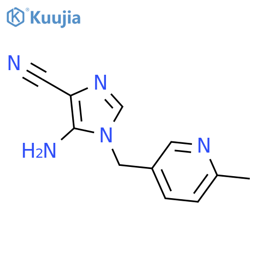 5-amino-1-[(6-methyl-3-pyridinyl)methyl]-1H-Imidazole-4-carbonitrile structure