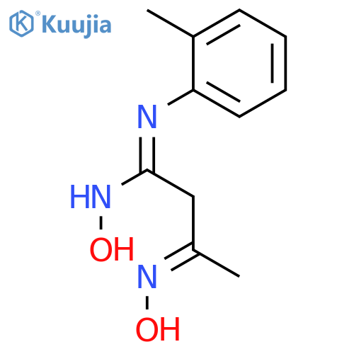 Butanimidamide, N-hydroxy-3-(hydroxyimino)-N'-(2-methylphenyl)- structure