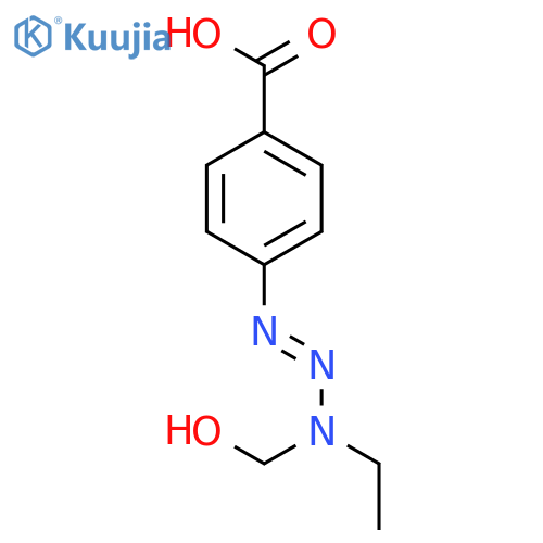 Benzoic acid, 4-[3-ethyl-3-(hydroxymethyl)-1-triazenyl]- structure