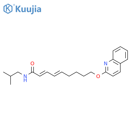 2,4-Nonadienamide, N-(2-methylpropyl)-9-(2-quinolinyloxy)-, (E,E)- structure
