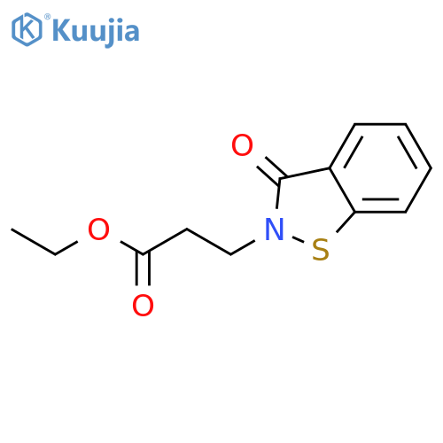 1,2-Benzisothiazole-2(3H)-propanoic acid, 3-oxo-, ethyl ester structure