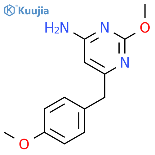 4-Pyrimidinamine,2-methoxy-6-[(4-methoxyphenyl)methyl]- structure