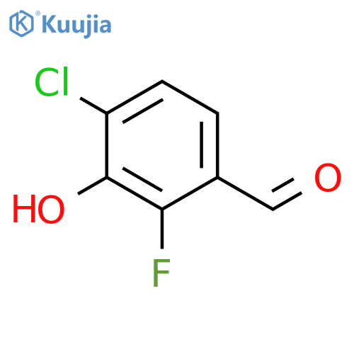 4-Chloro-2-fluoro-3-hydroxybenzaldehyde structure