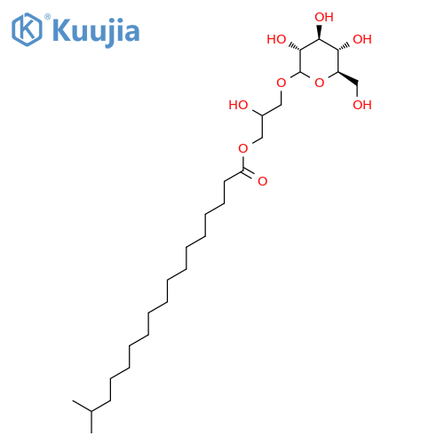 D-Glucopyranoside, 2-hydroxy-3-[(1-oxoisooctadecyl)oxy]propyl structure