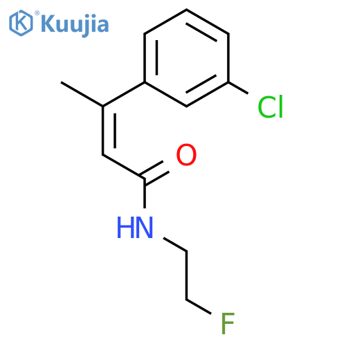 2-Butenamide, 3-(3-chlorophenyl)-N-(2-fluoroethyl)-, (E)- structure