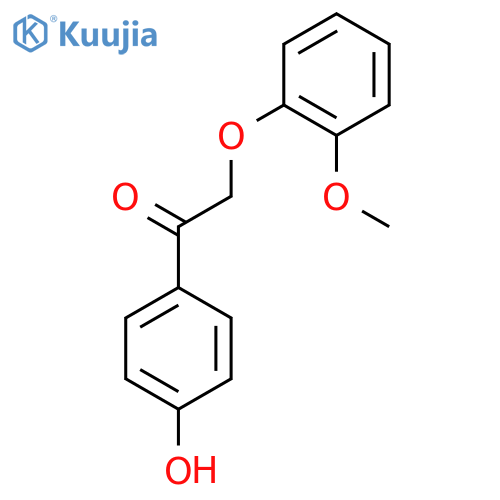 Ethanone, 1-(4-hydroxyphenyl)-2-(2-methoxyphenoxy)- structure