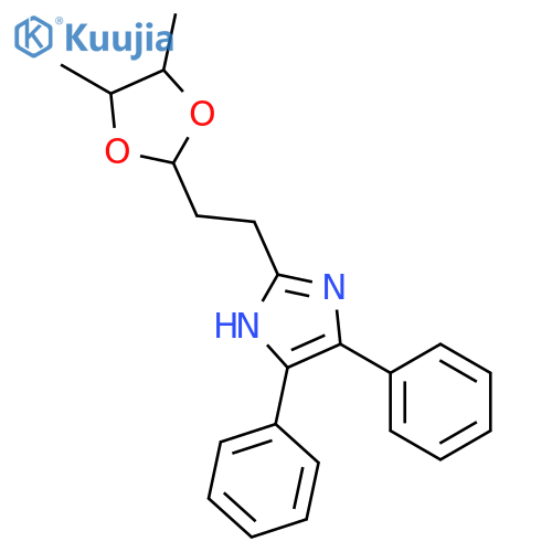 1H-Imidazole, 2-[2-(4,5-dimethyl-1,3-dioxolan-2-yl)ethyl]-4,5-diphenyl- structure