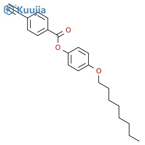 Benzoic acid, 4-ethynyl-, 4-(octyloxy)phenyl ester structure