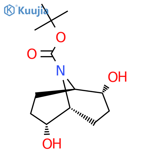 rac-tert-butyl (1R,2R,5R,6R)-2,6-dihydroxy-9-azabicyclo3.3.1nonane-9-carboxylate structure