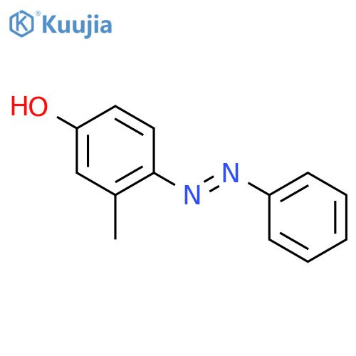 Phenol,3-methyl-4-(2-phenyldiazenyl)- structure