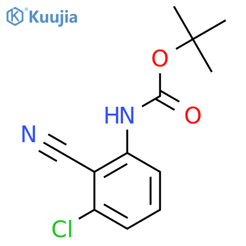 tert-butyl N-(3-chloro-2-cyanophenyl)carbamate structure