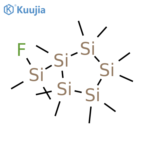 [Fluoro(dimethyl)silyl](nonamethyl)pentasilolane structure