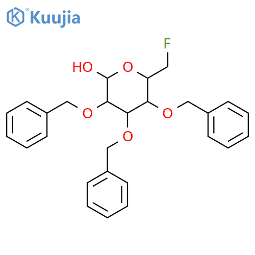 β-D-Galactopyranose, 6-deoxy-6-fluoro-2,3,4-tris-O-(phenylmethyl)- structure