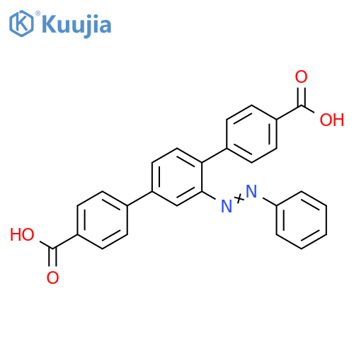 [1,?1':4',?1''-?Terphenyl]?-?4,?4''-?dicarboxylic acid, 2'-?(2-?phenyldiazenyl)?- structure