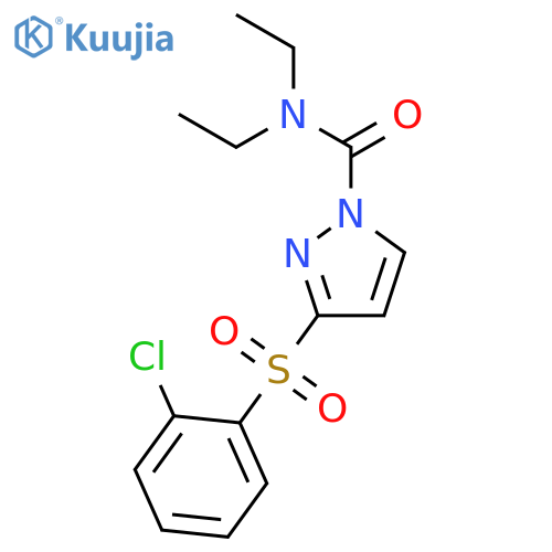 1H-Pyrazole-1-carboxamide, 3-[(2-chlorophenyl)sulfonyl]-N,N-diethyl- structure