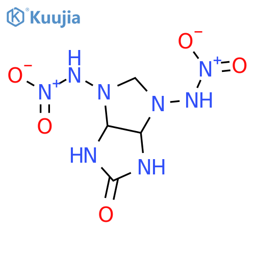 N-(3-nitramido-5-oxo-3a,4,6,6a-tetrahydro-2H-imidazo[4,5-d]imidazol-1-yl)nitramide structure