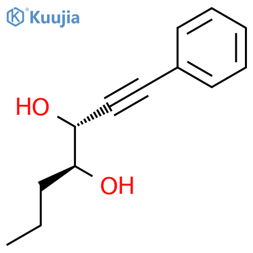 1-Heptyne-3,4-diol, 1-phenyl-, (R*,S*)- structure