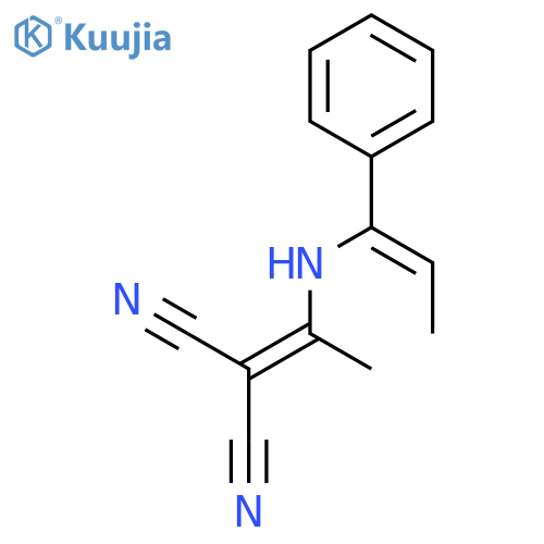 Propanedinitrile, [1-[(1-phenyl-1-propenyl)amino]ethylidene]- structure