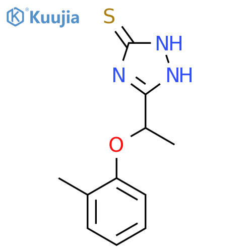 3H-1,2,4-Triazole-3-thione, 1,2-dihydro-5-[1-(2-methylphenoxy)ethyl]- structure