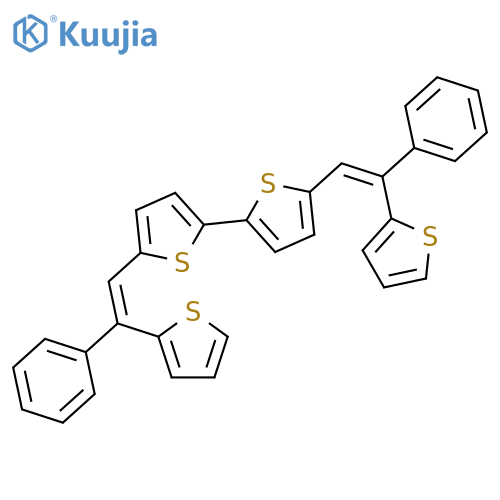 2,2'-Bithiophene, 5,5'-bis[2-phenyl-2-(2-thienyl)ethenyl]- structure