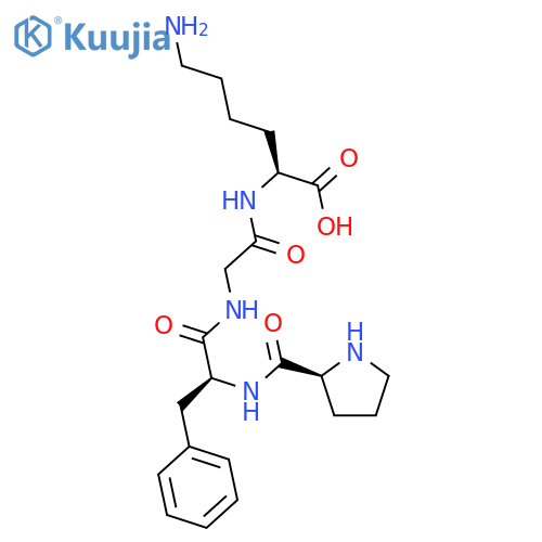 H-Pro-Phe-Gly-Lys-OH acetate salt structure
