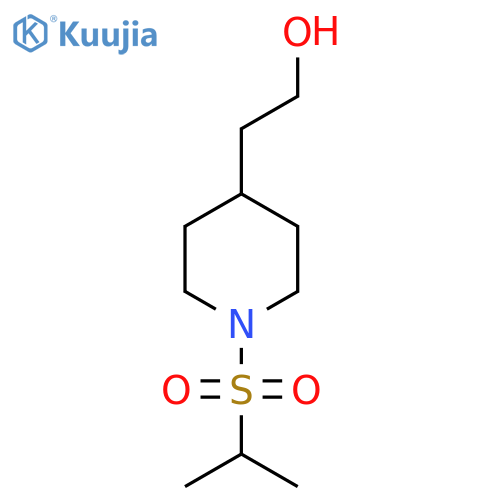 2-1-(Propane-2-sulfonyl)-piperidin-4-yl-ethanol structure
