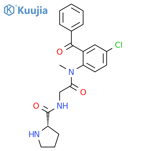 Glycinamide, L-prolyl-N-(2-benzoyl-4-chlorophenyl)-N-methyl- structure