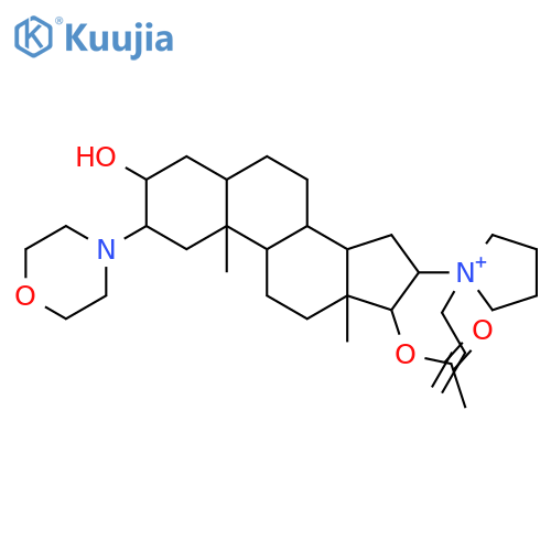 Pyrrolidinium, 1-[(2b,3a,5a,16b,17b)-17-(acetyloxy)-3-hydroxy-2-(4-morpholinyl)androstan-16-yl]-1-(2-propenyl)- structure