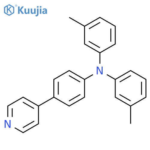 Benzenamine, N,N-bis(3-methylphenyl)-4-(4-pyridinyl)- structure