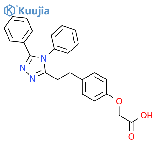 Acetic acid, [4-[2-(4,5-diphenyl-4H-1,2,4-triazol-3-yl)ethyl]phenoxy]- structure