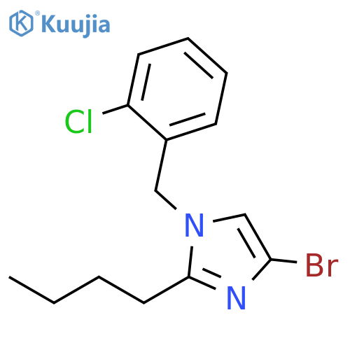 1H-Imidazole, 4-bromo-2-butyl-1-[(2-chlorophenyl)methyl]- structure