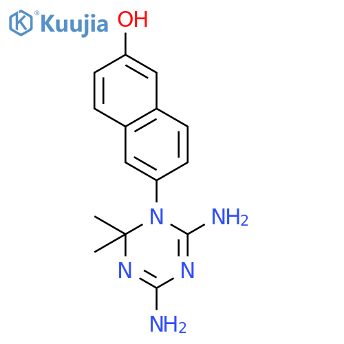 2-Naphthalenol, 6-(4,6-diamino-2,2-dimethyl-1,3,5-triazin-1(2H)-yl)- structure