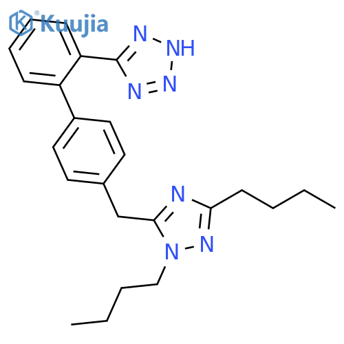 2H-Tetrazole,5-[4'-[(1,3-dibutyl-1H-1,2,4-triazol-5-yl)methyl][1,1'-biphenyl]-2-yl]- structure