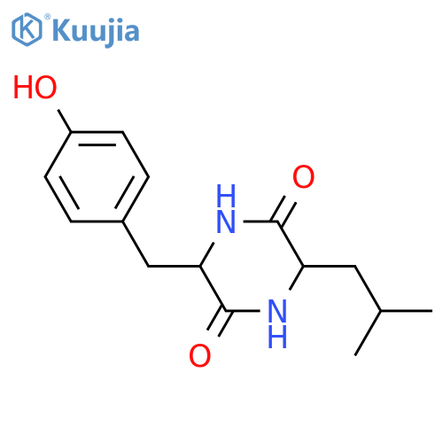 Cyclo(leucyltyrosyl); (3R,6S)-form structure