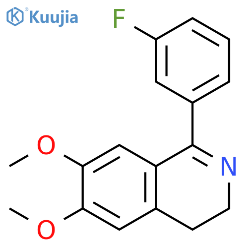 Isoquinoline, 1-(3-fluorophenyl)-3,4-dihydro-6,7-dimethoxy- structure