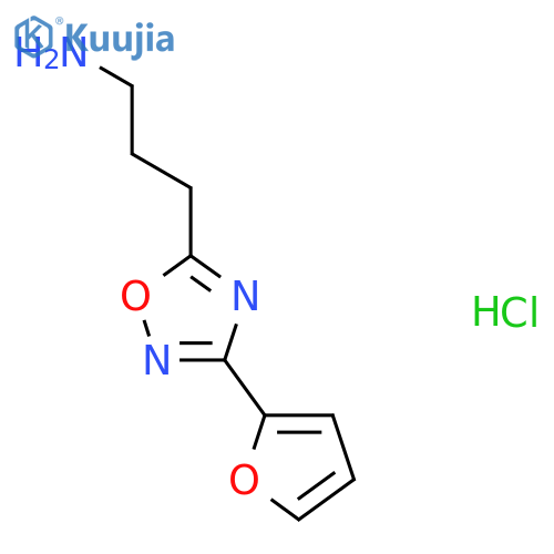 3-[3-(furan-2-yl)-1,2,4-oxadiazol-5-yl]propan-1-amine hydrochloride structure