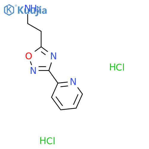 2-[3-(pyridin-2-yl)-1,2,4-oxadiazol-5-yl]ethan-1-amine dihydrochloride structure