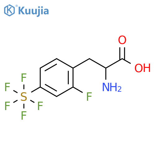 2-Fluoro-4-(pentafluorosulfur)-DL-phenylalanine structure