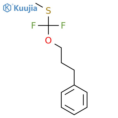 Benzene, [3-[difluoro(methylthio)methoxy]propyl]- structure