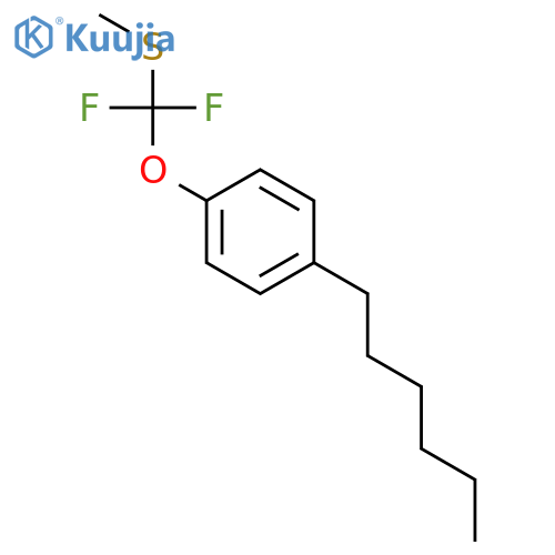 Benzene, 4-[difluoro(methylthio)methoxy]-1-hexyl- structure