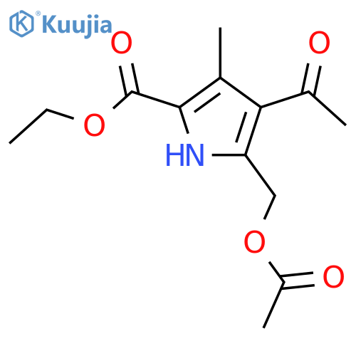 1H-Pyrrole-2-carboxylicacid, 4-acetyl-5-[(acetyloxy)methyl]-3-methyl-, ethyl ester structure