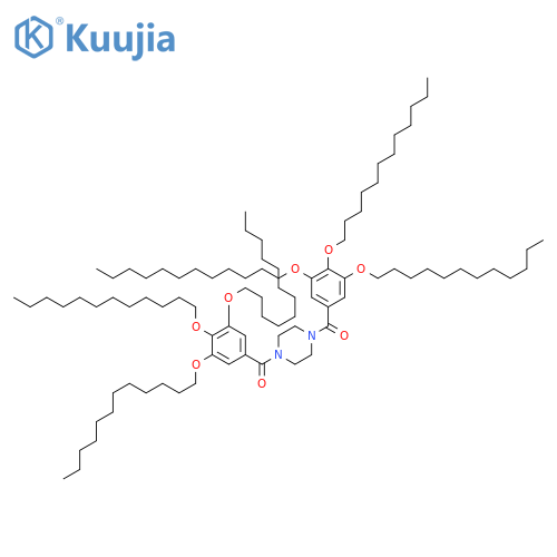 Piperazine, 1,4-bis[3,4,5-tris(dodecyloxy)benzoyl]- structure