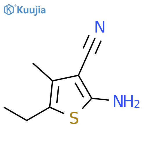 3-Thiophenecarbonitrile, 2-amino-5-ethyl-4-methyl- structure